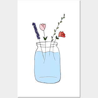 Flowers in a jar Posters and Art